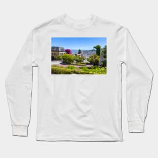 Lombard Street, San Francisco looking towards the Bay Long Sleeve T-Shirt